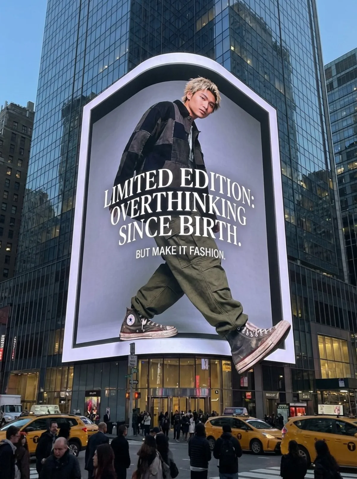 高级感视角下的3D街头时尚广告牌