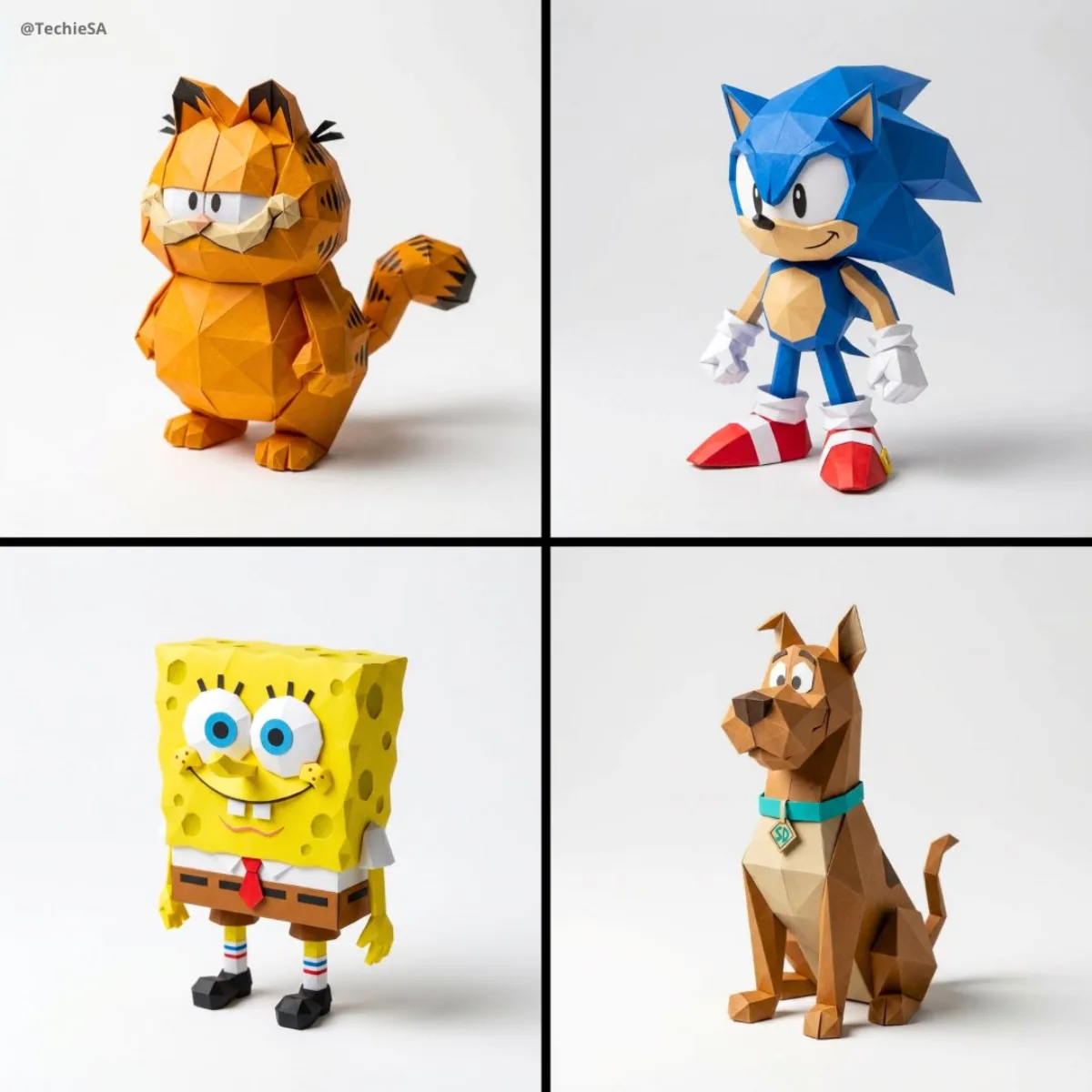 Crafted Origami Art Ultra-Detailed Character Sculptures