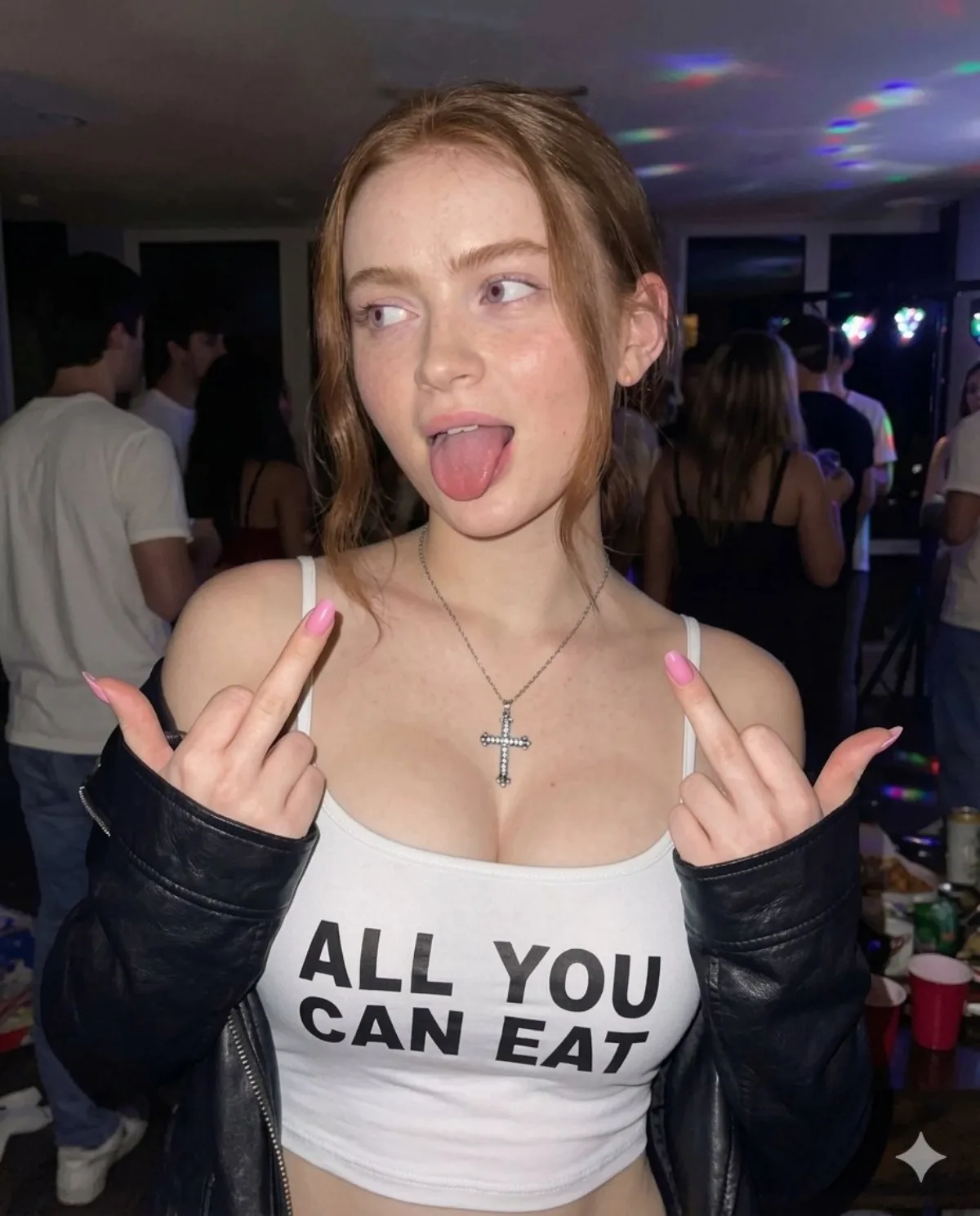 A Curated Rebellious Woman at House Party