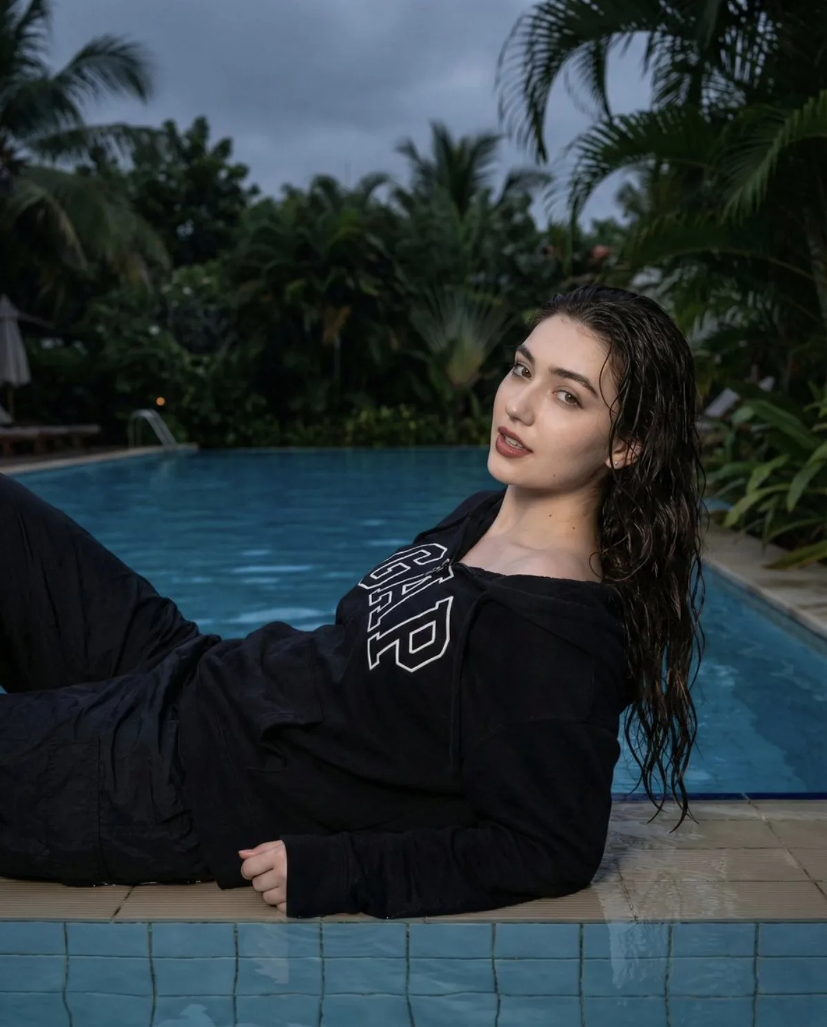 Melancholy Twins by the Pool