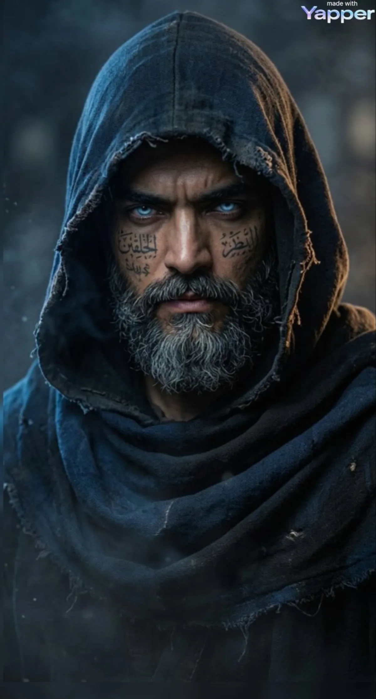 Mysterious Hooded Warrior Cinematic Portrait - Studio-Grade Style