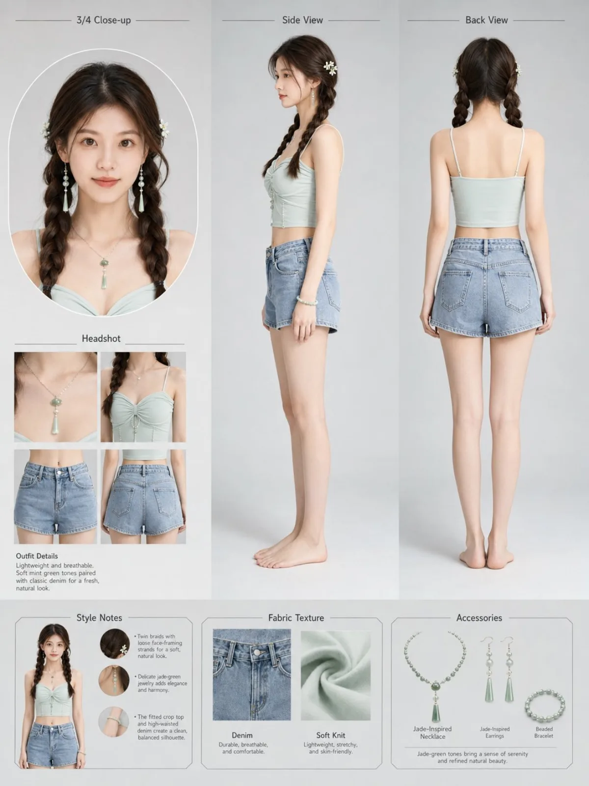 Hyper Realistic Fashion Reference Sheet