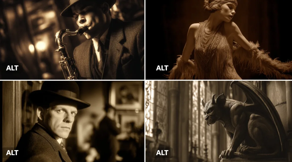 Silent Film Scene - Refined Style