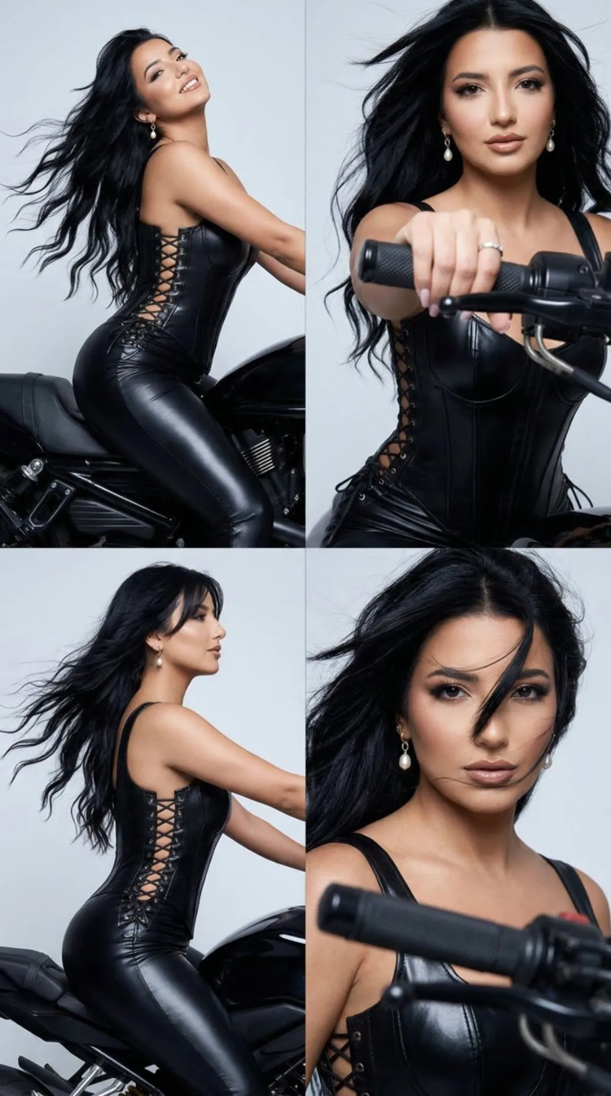 Editorial Motorcycle Femme Fatale Fashion Editorial Collage