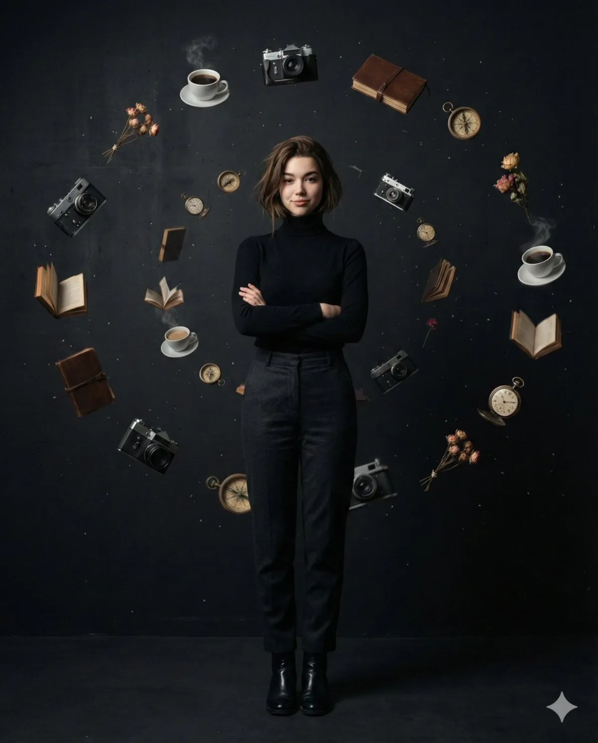 Floating Ring Surreal Portrait - Hero Style
