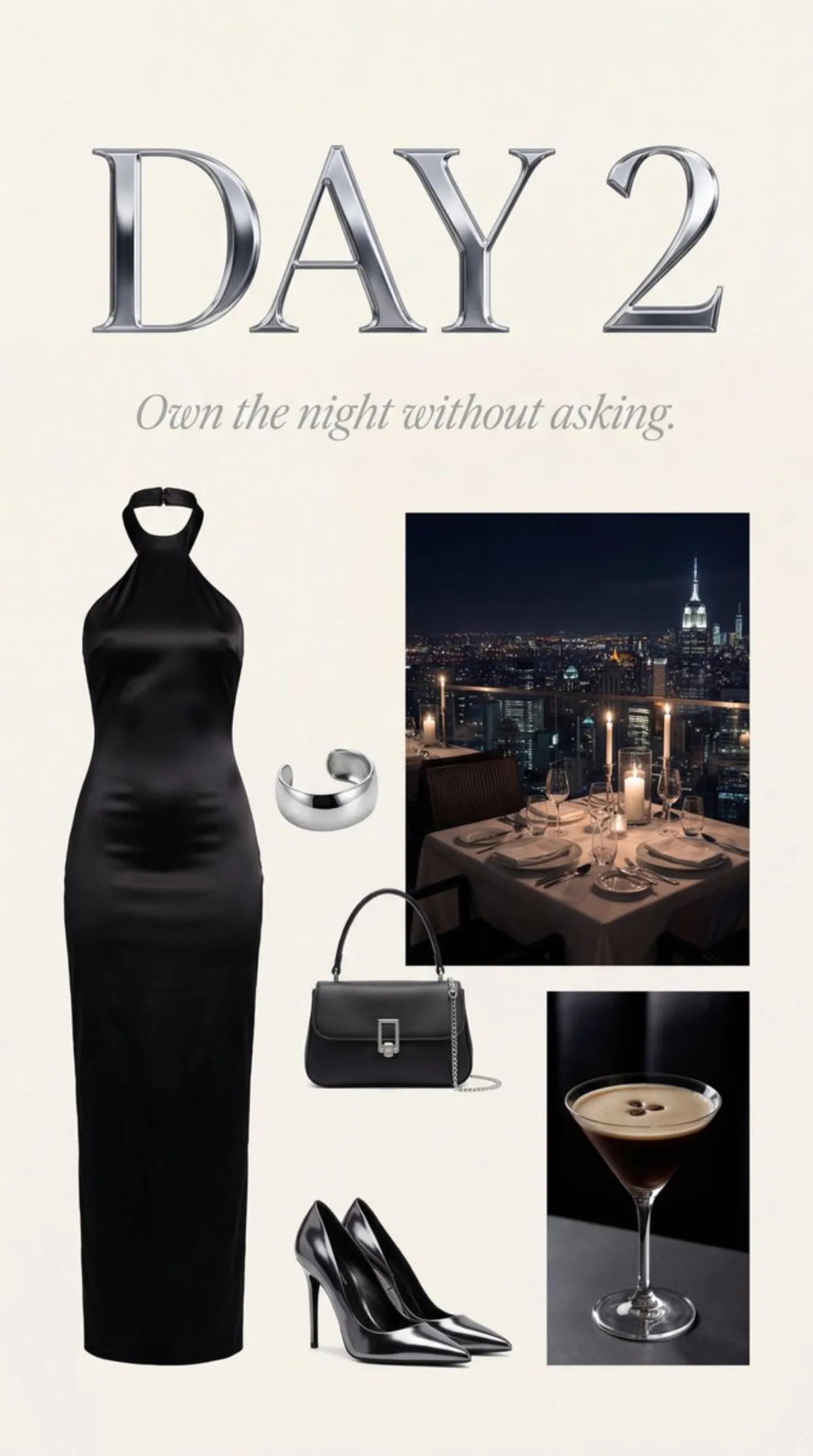 Night Luxury Fashion Moodboard & Scene