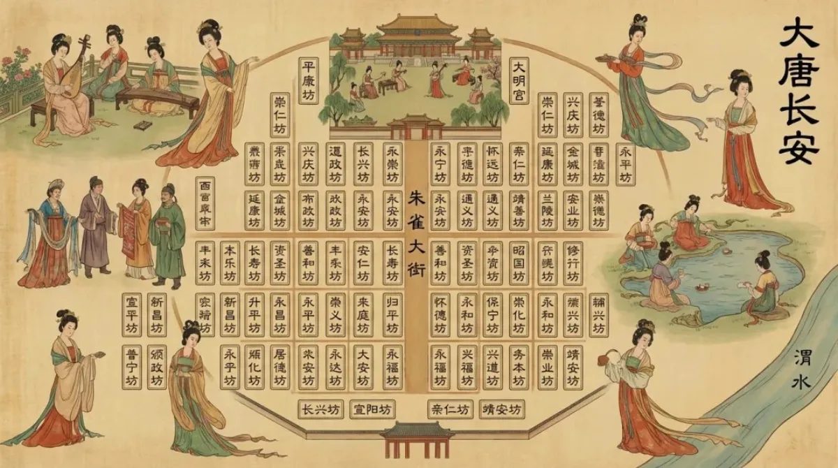 Tang Dynasty Chang'an Illustration (Curated)