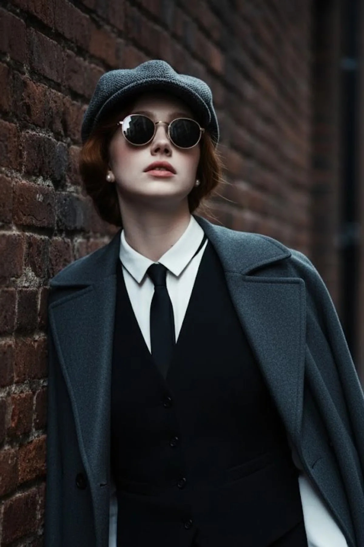 Newsboy Cap and Black Vest
