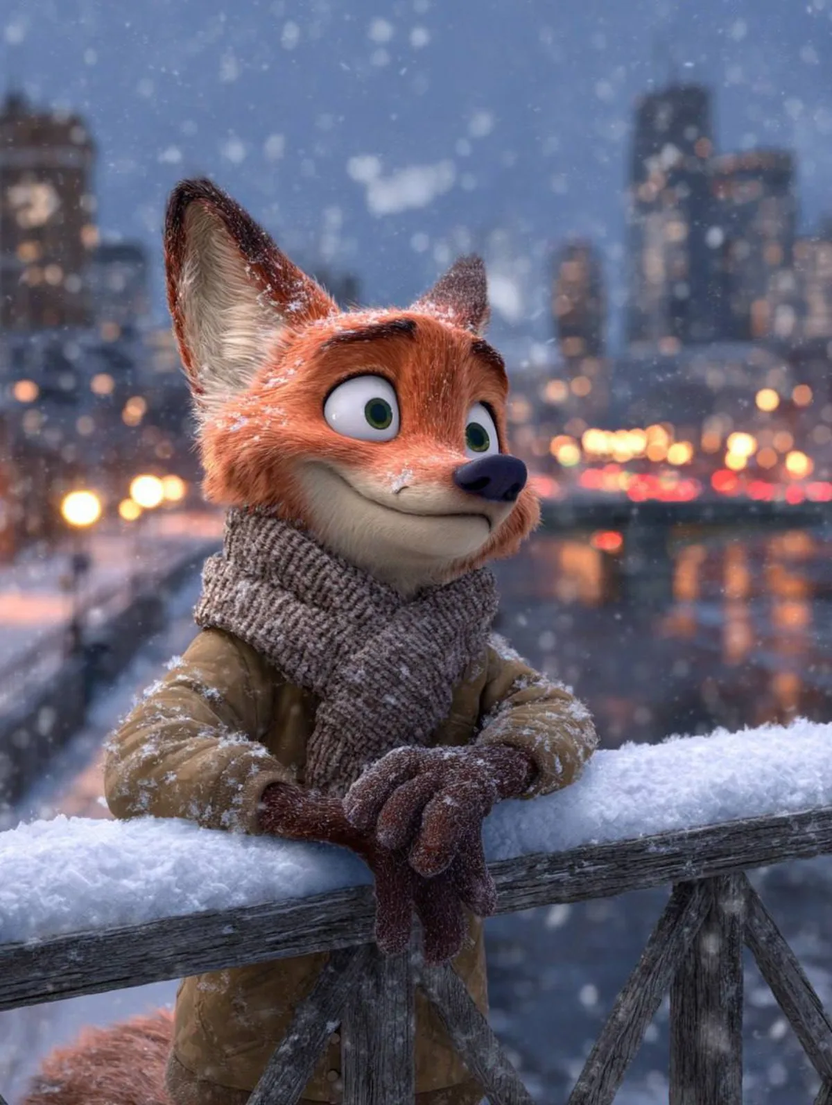 Fox In The Winter Twilight - Hero Style