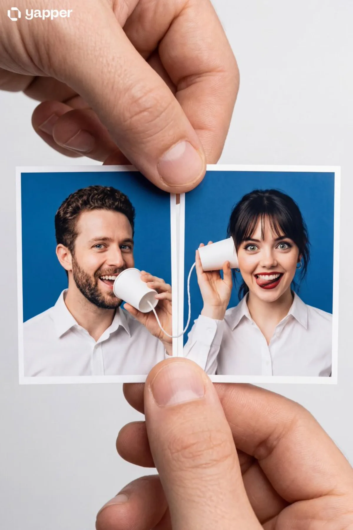 Signature Passport Photos with String Phone Illusion