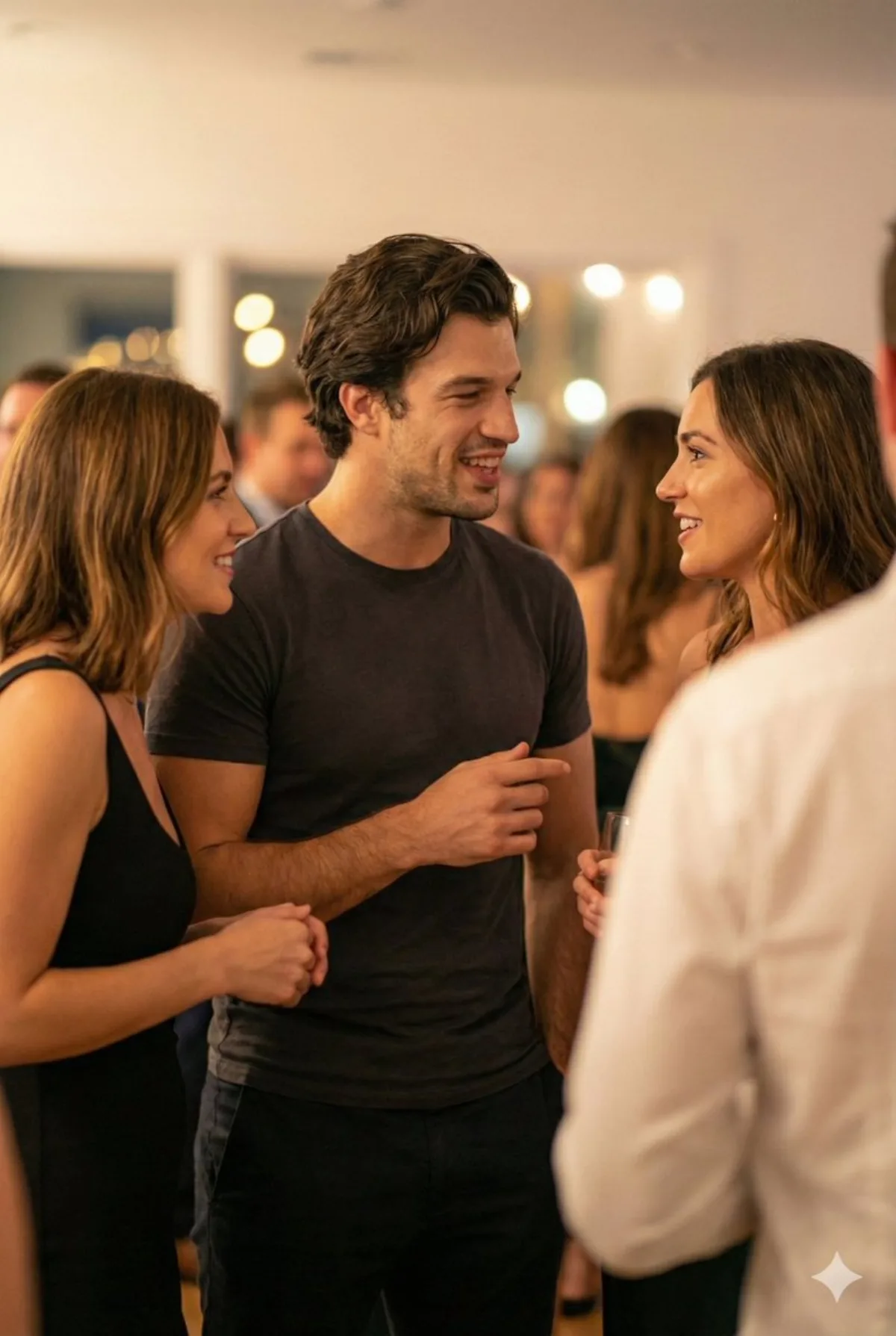 Confident Figure at a Party
