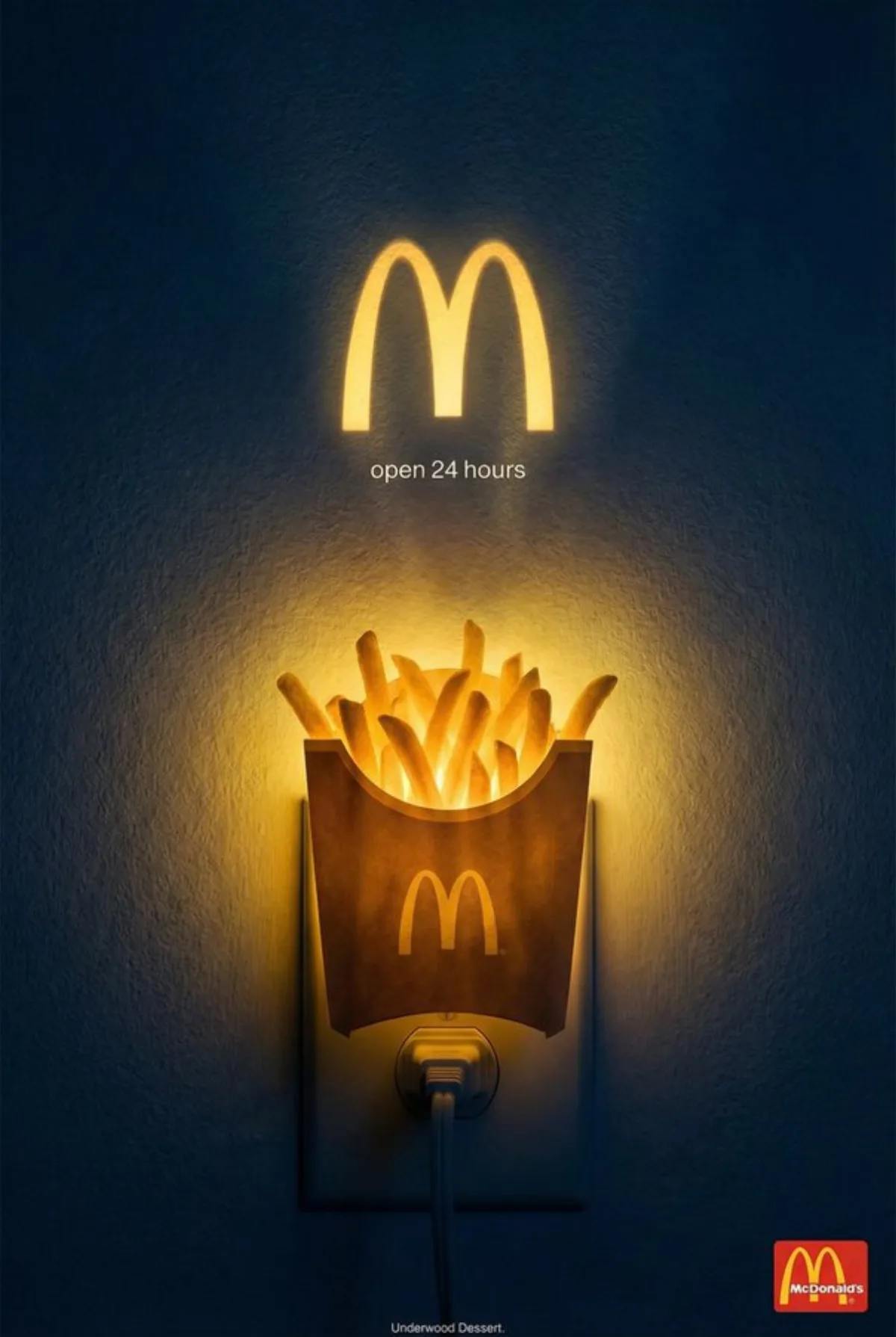 A Stylized McDonald's Fries Night Light Creative Poster