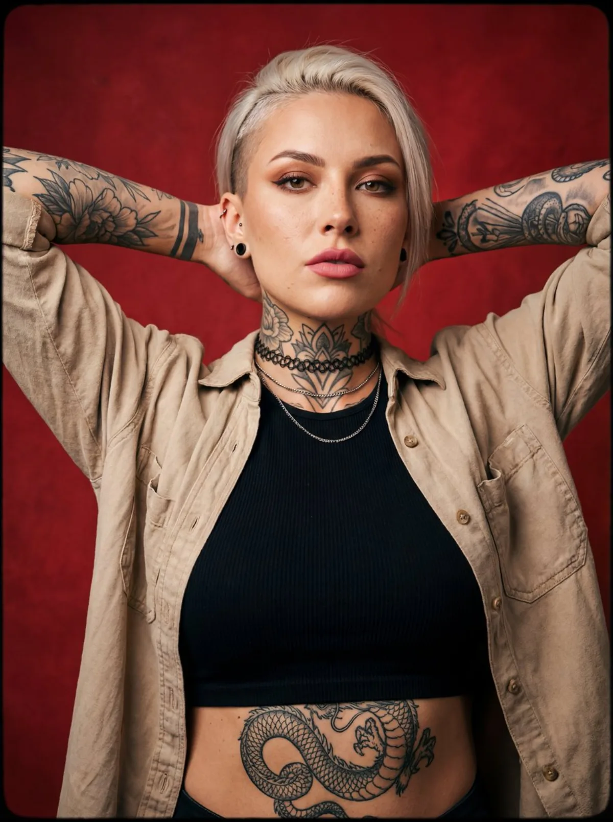 Bold alternative-style woman portrait: A Crafted Take