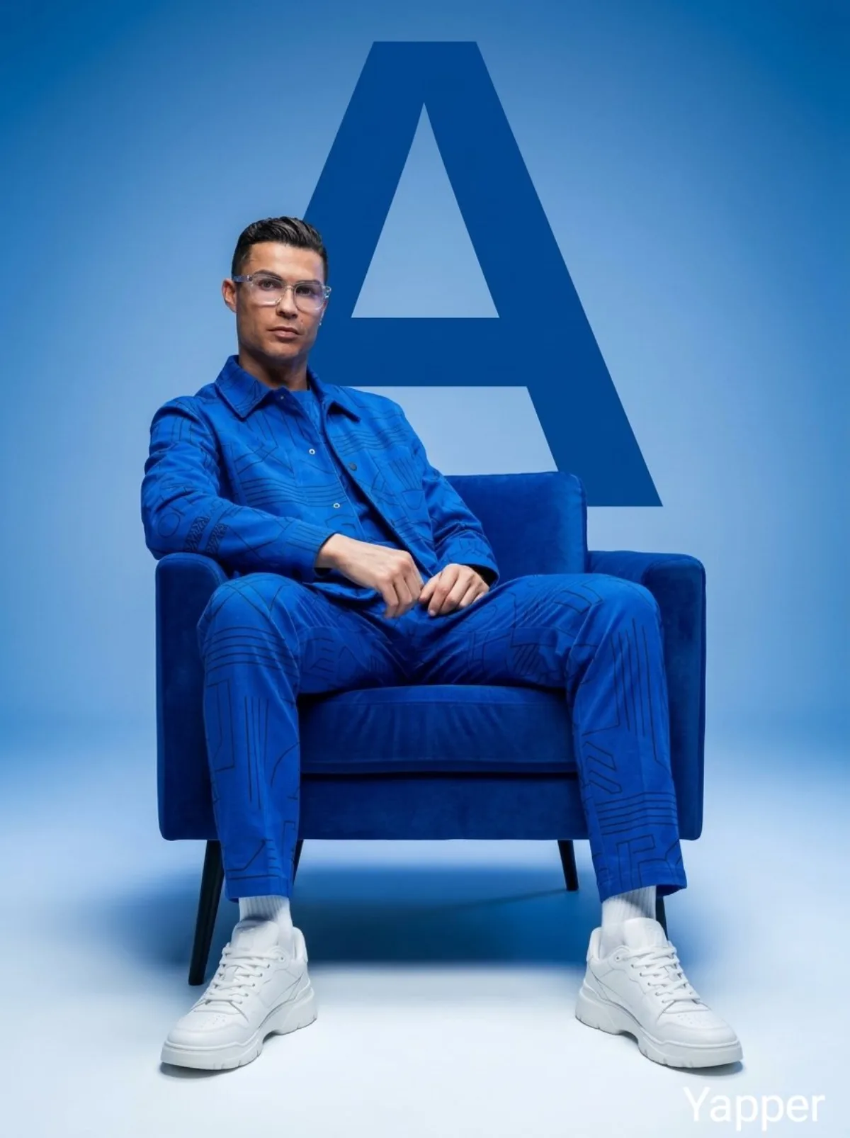 Minimalist Fashion Studio Photoshoot with Geometric 'A - Modern Style