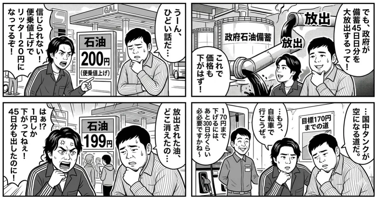170日元汽油价格的漫长之路漫画