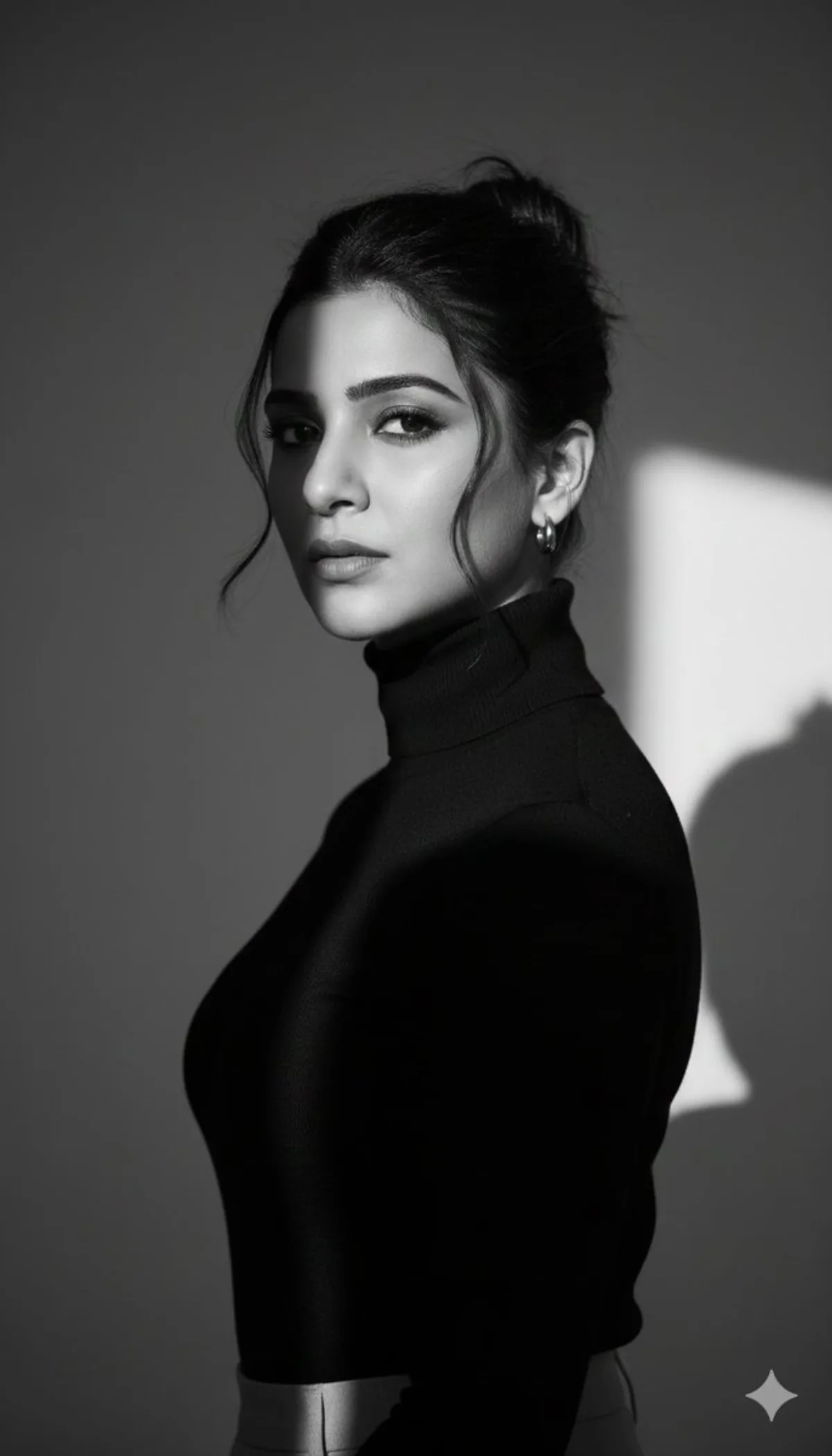 Black and White Female Portrait