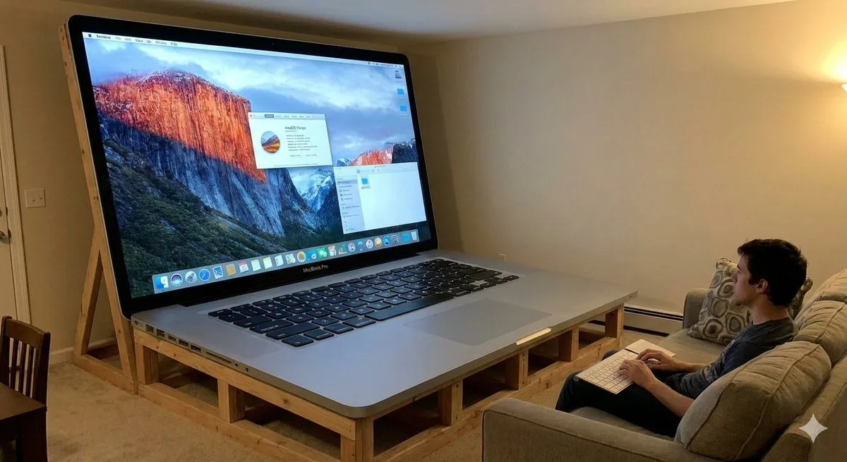 Modern Generate an image of a 100-inch MacBook