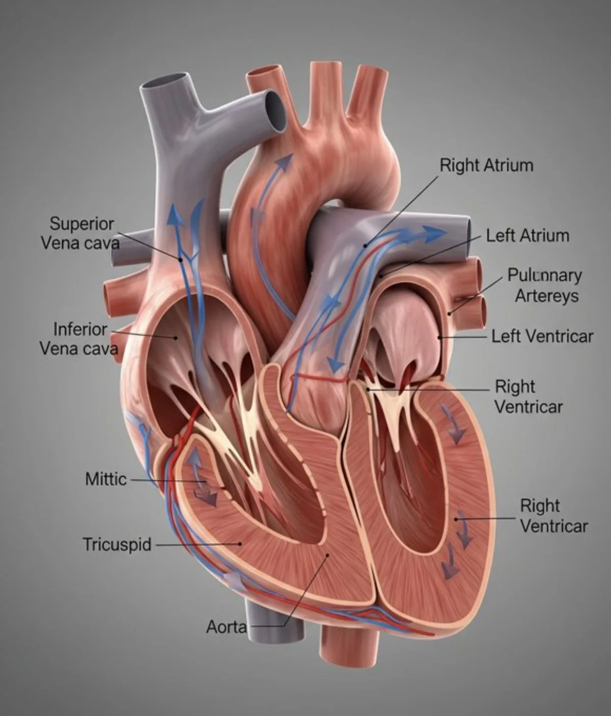 3D Human Heart Model For Academic Presentation (Hero)