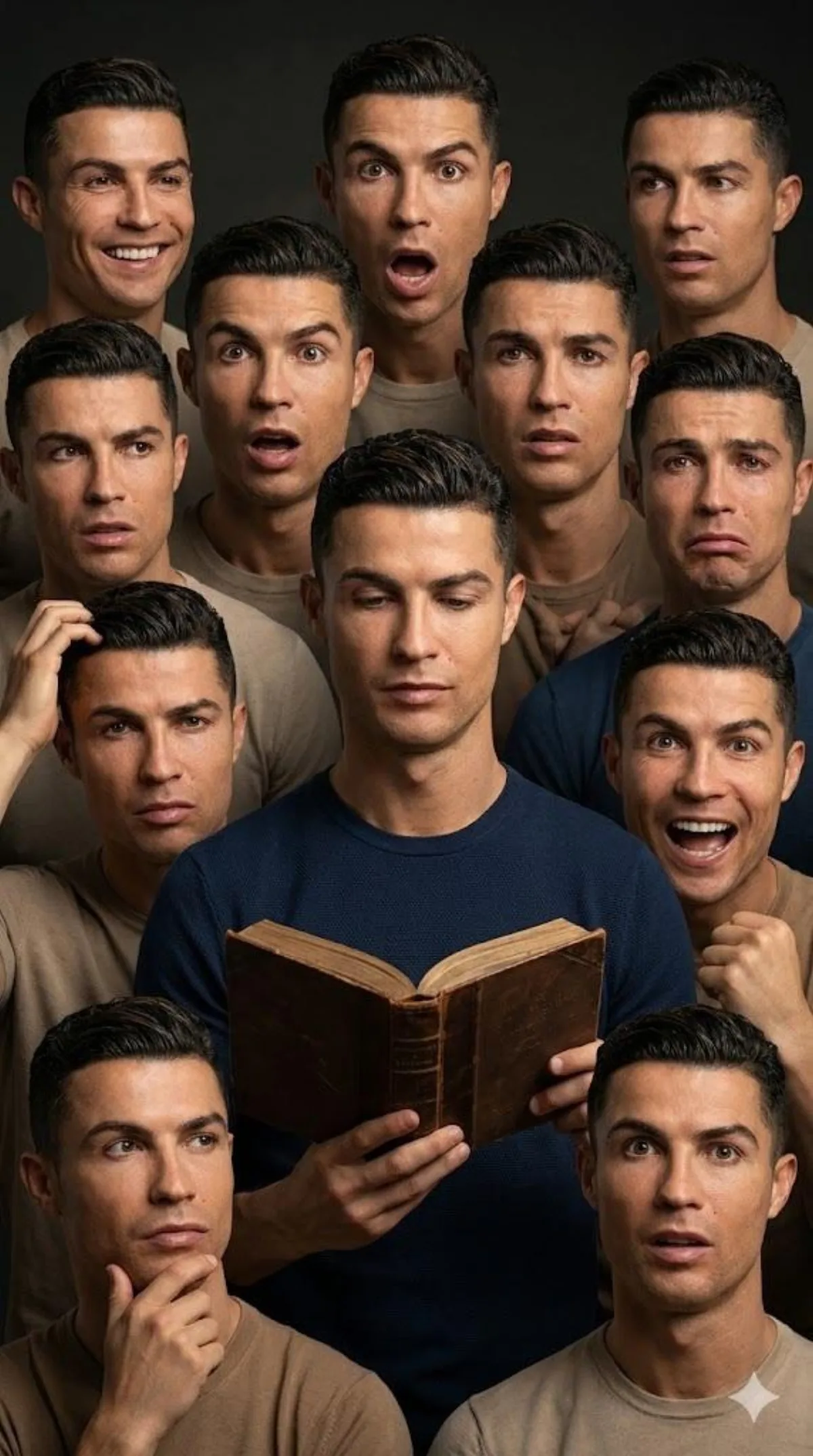 Hyper-realistic Multi-Expression Portrait Composite: A Studio-Grade Take