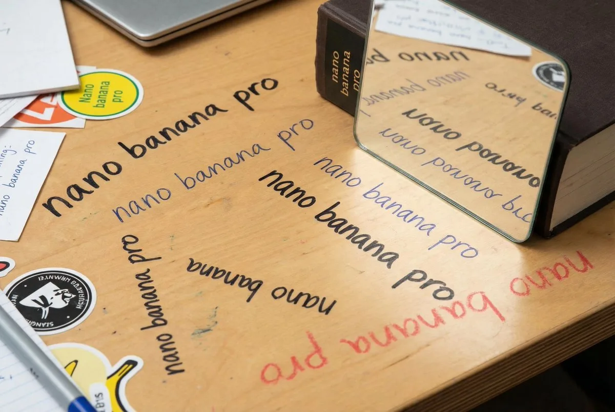 Text “nano banana pro” in every orientation (Studio-Grade)