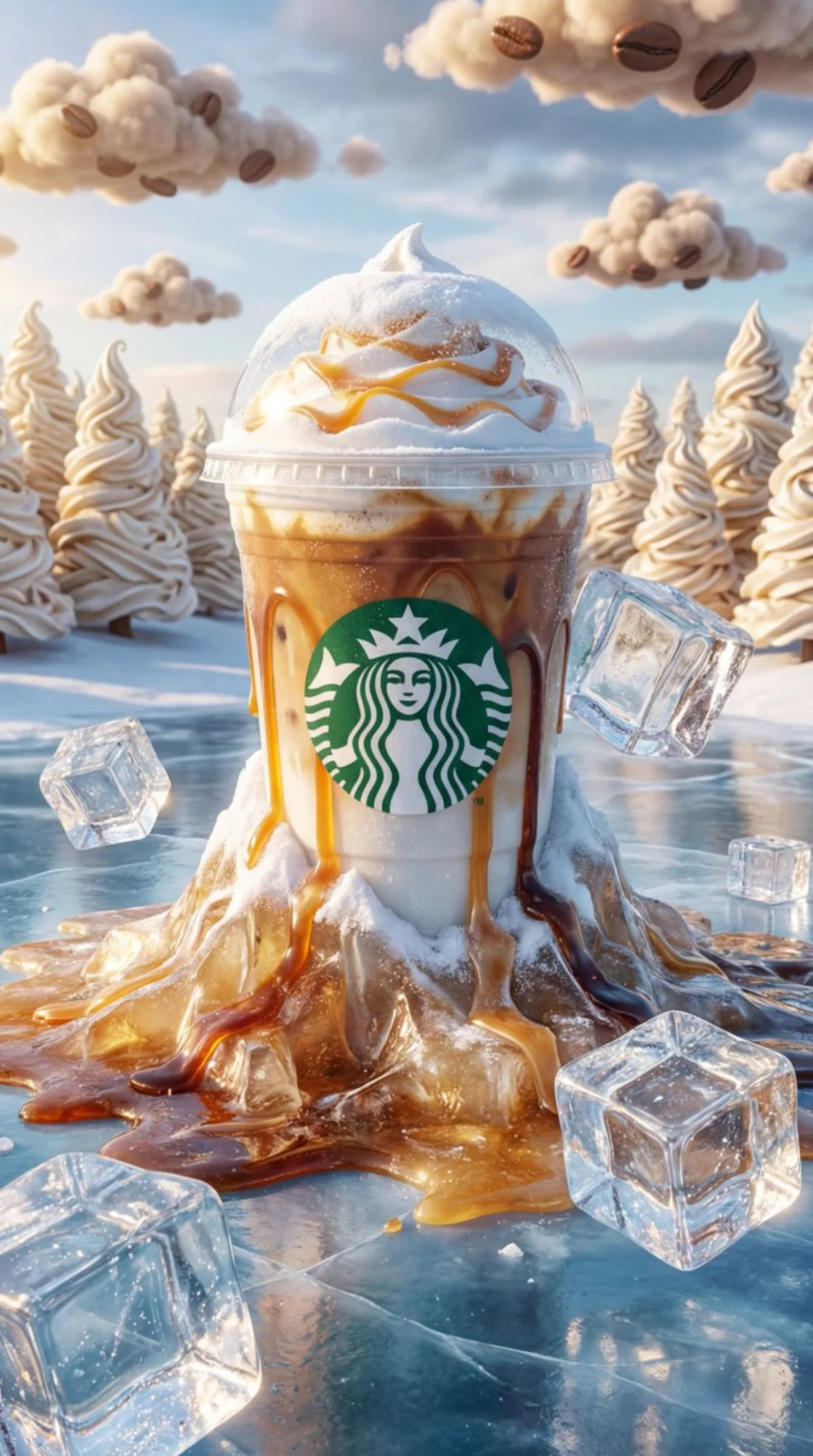 Starbucks Iced Caramel Macchiato
A surreal advertising photo (Hero)