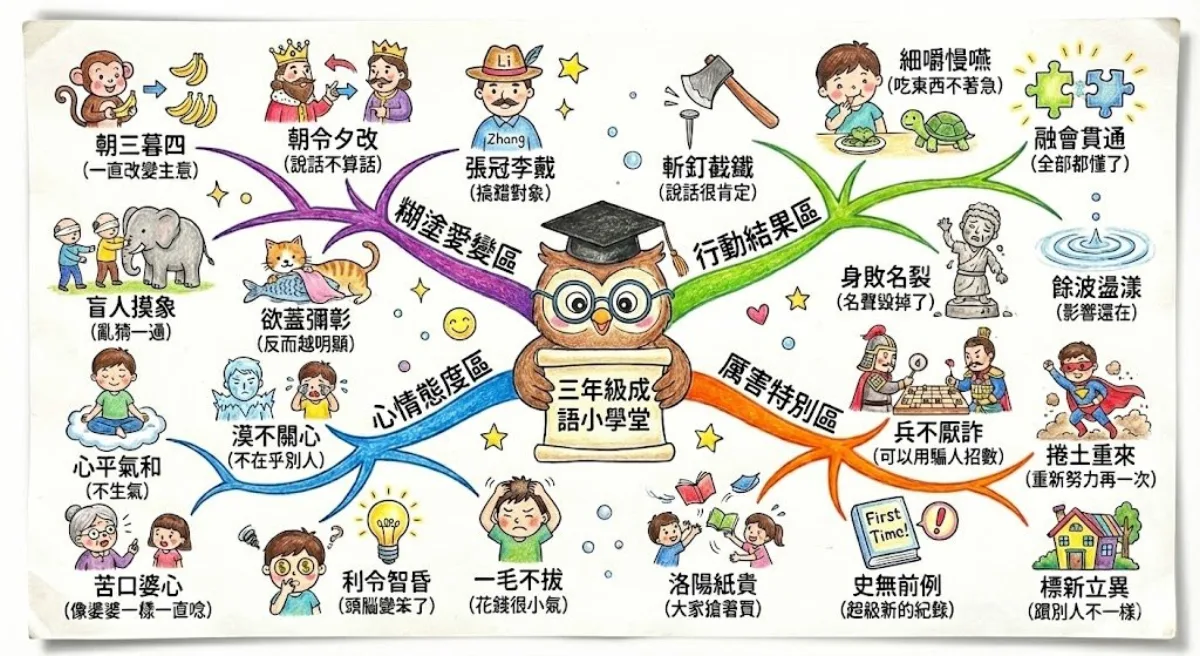 Hand-drawn idiom mindmap prompt