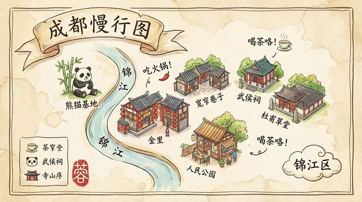 格调风成都旅游地图