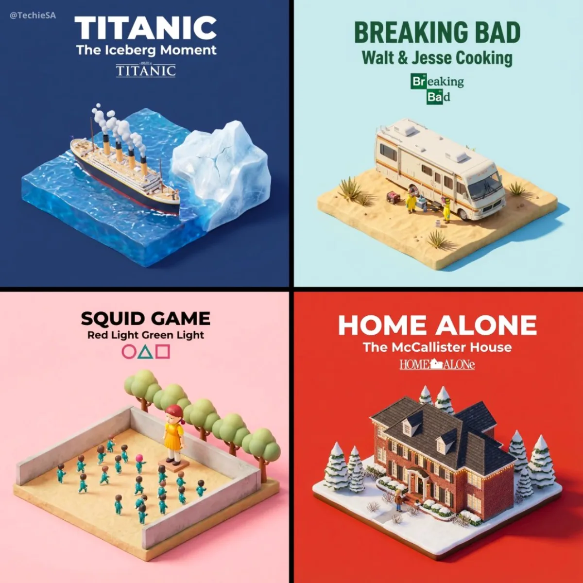 Miniature Classics: Isometric Movie Scenes (Studio-Grade)