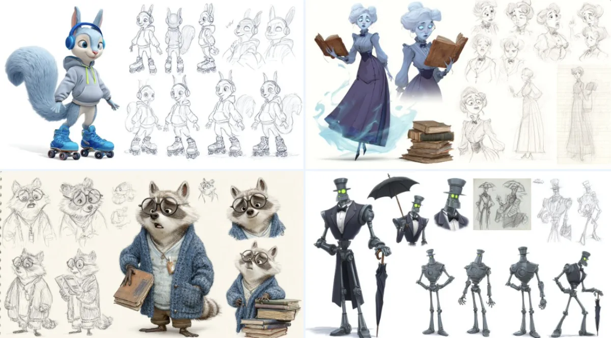 Pixar Style Character Sheet