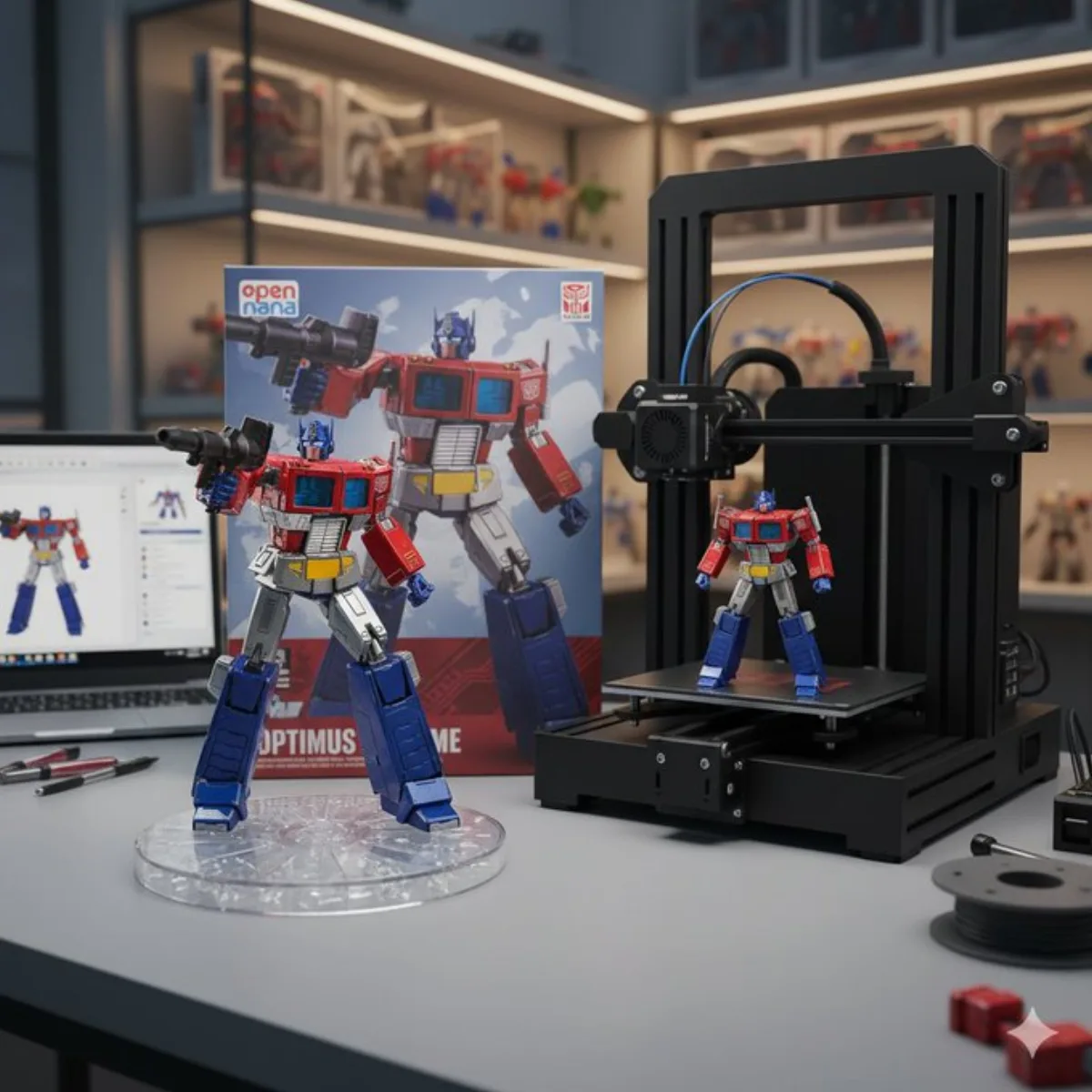 Action Figure Premium Packaging with Printer (Optimus Prime)