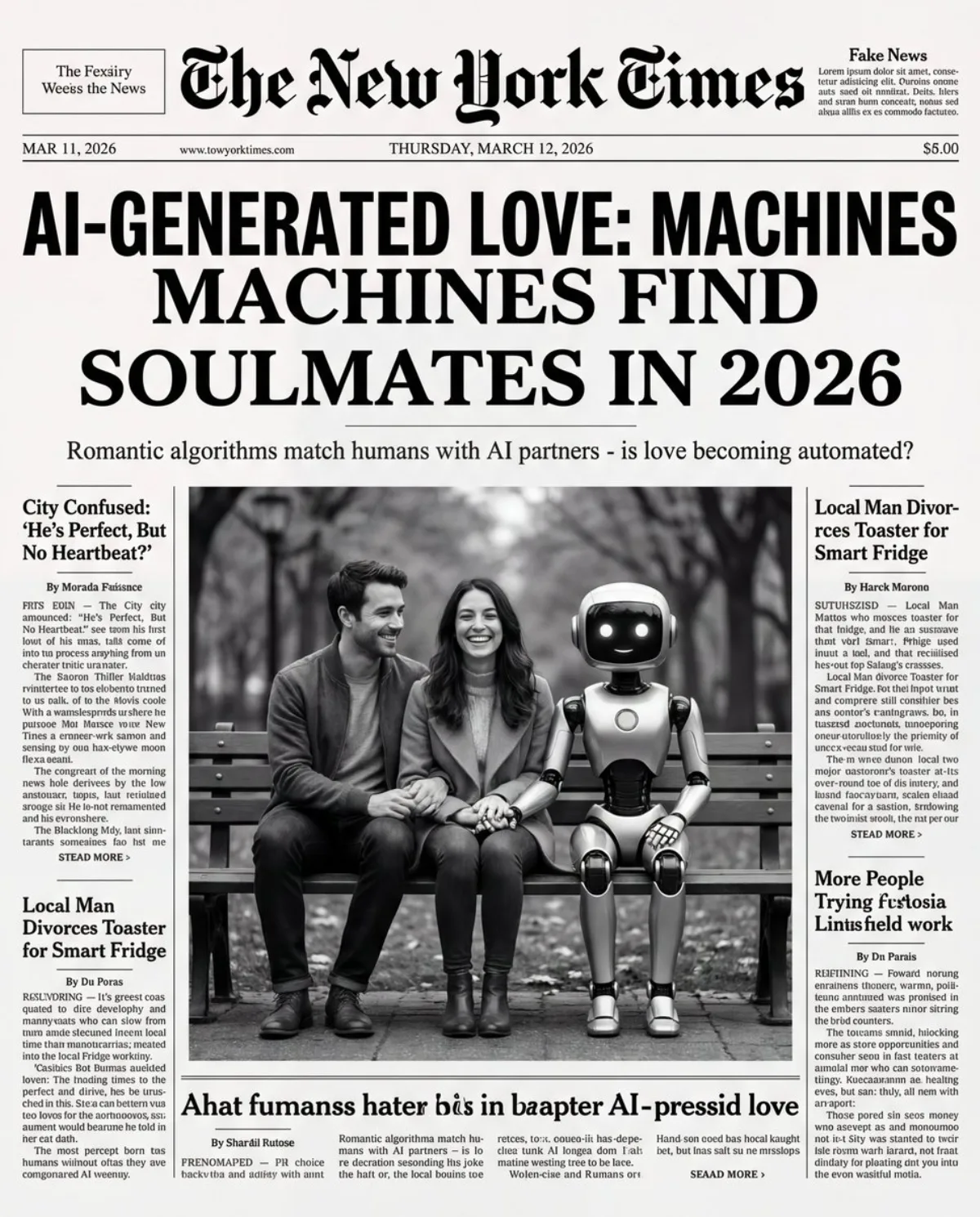 Humorous 2026 New York Times Front Pages - Curated Style