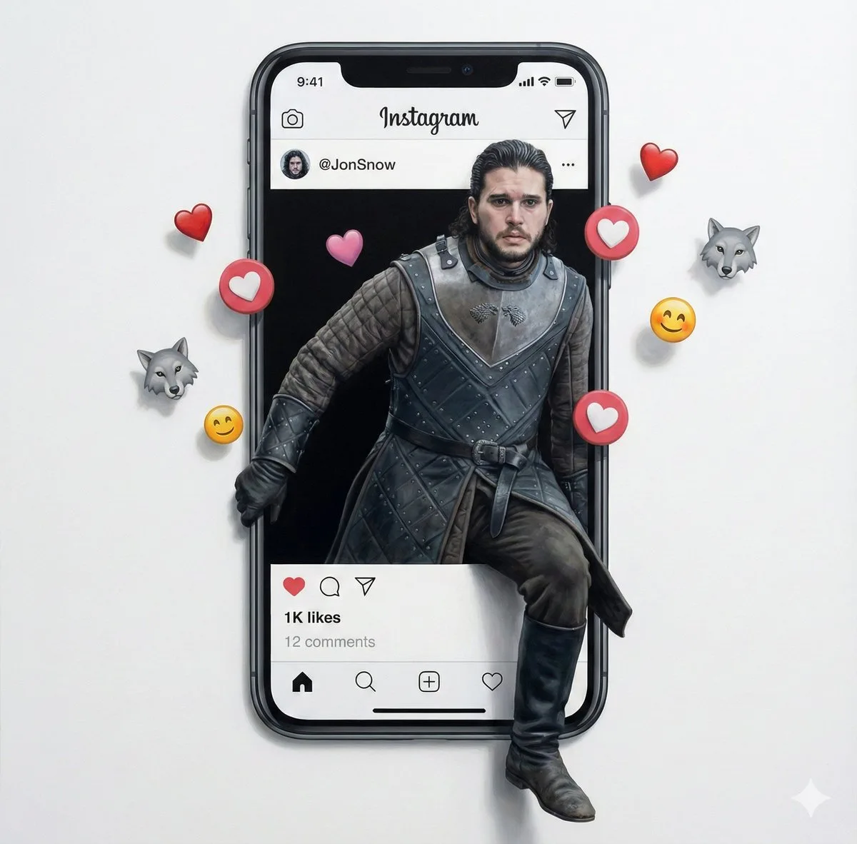 A Signature Trompe l’oeil social media screen prompt
