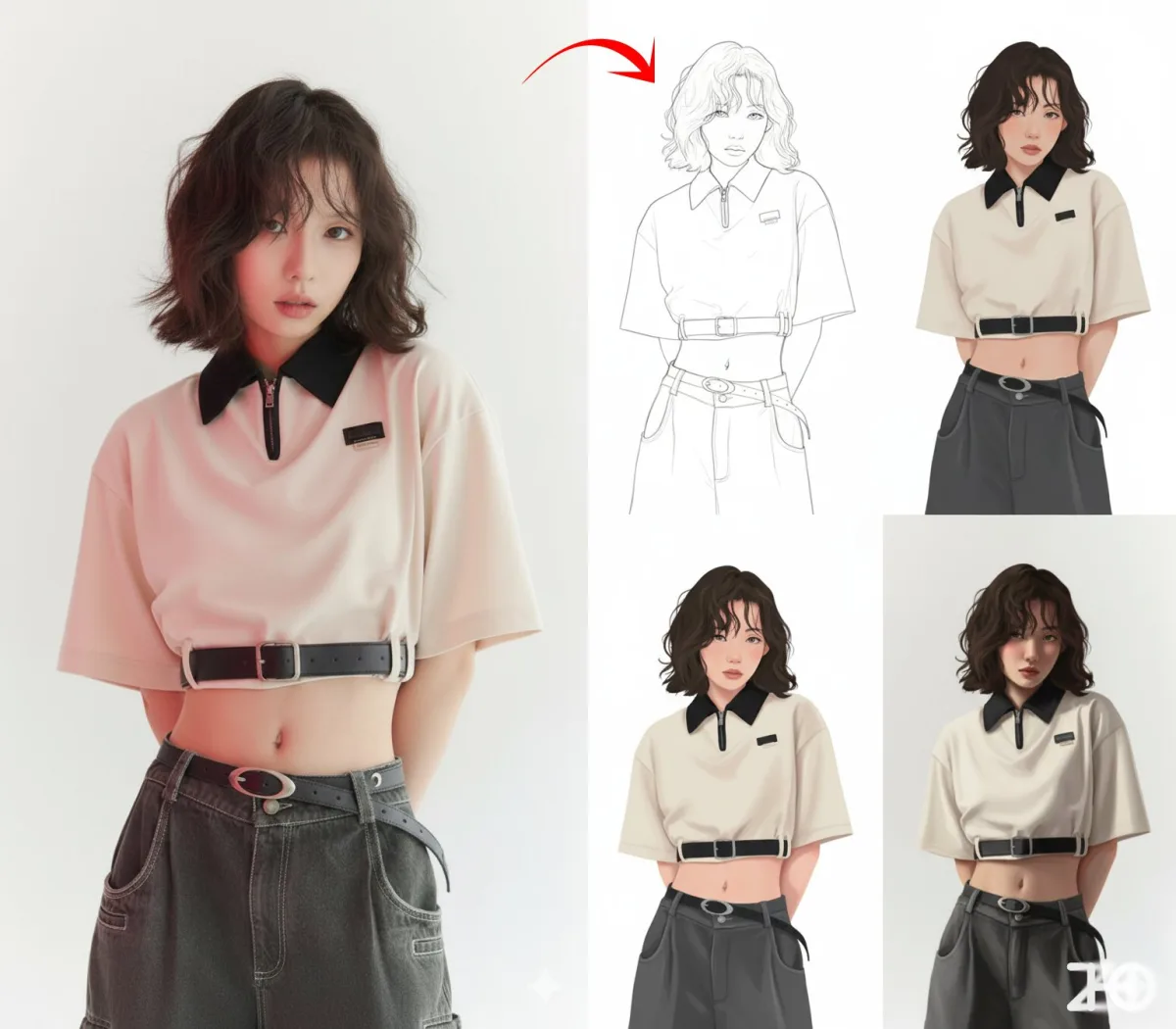 A Hero Character Drawing Process In Four Steps