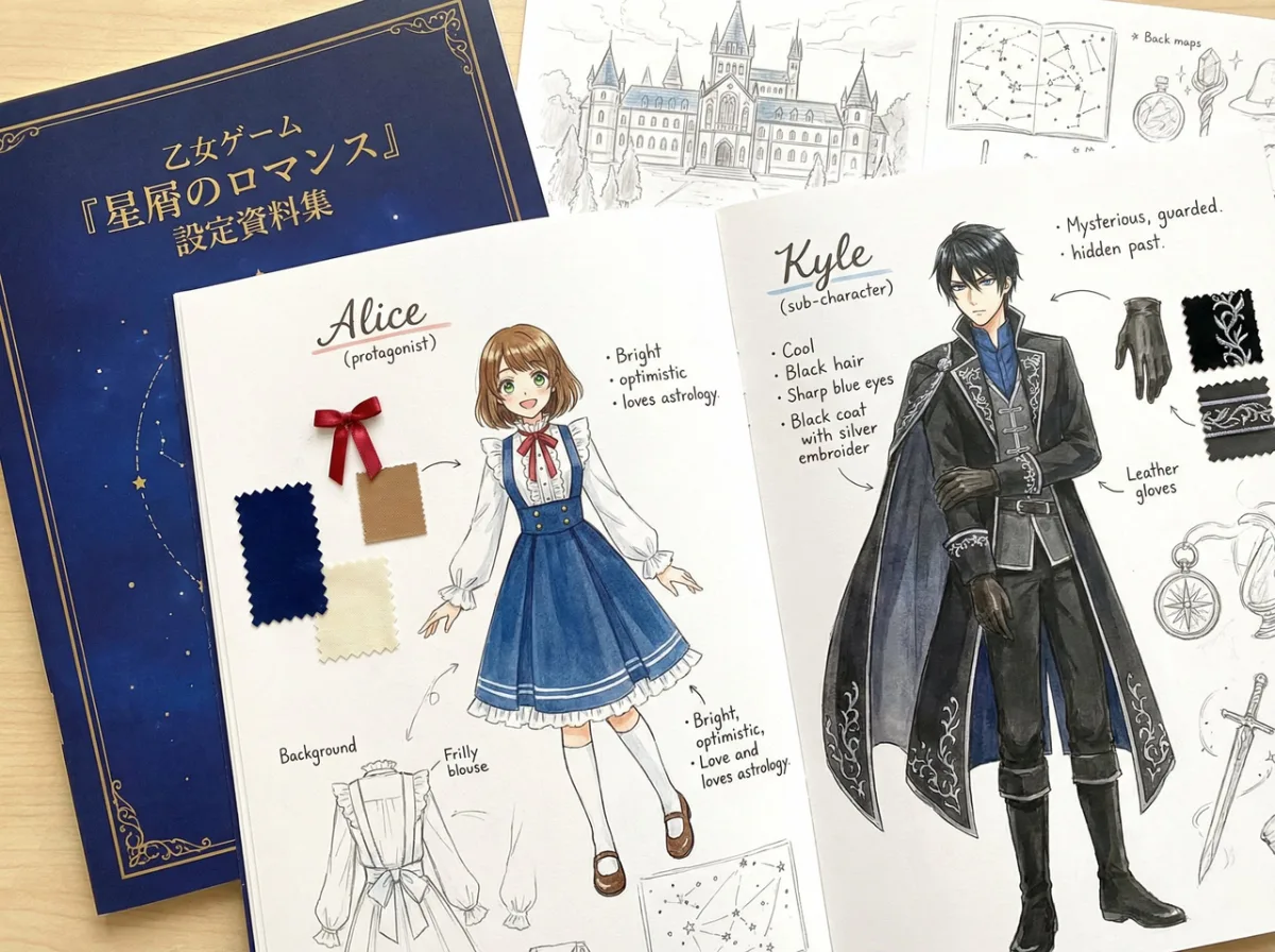 Otome Game Character Setting Background - Curated Style