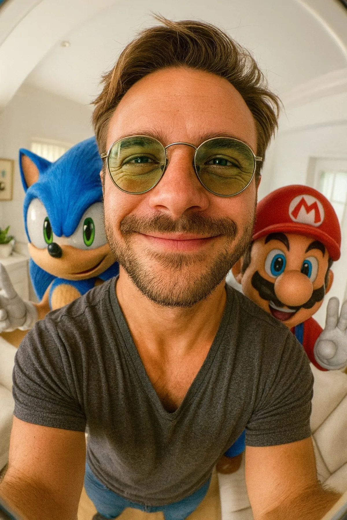 Photo with Sonic and Mario (Curated)