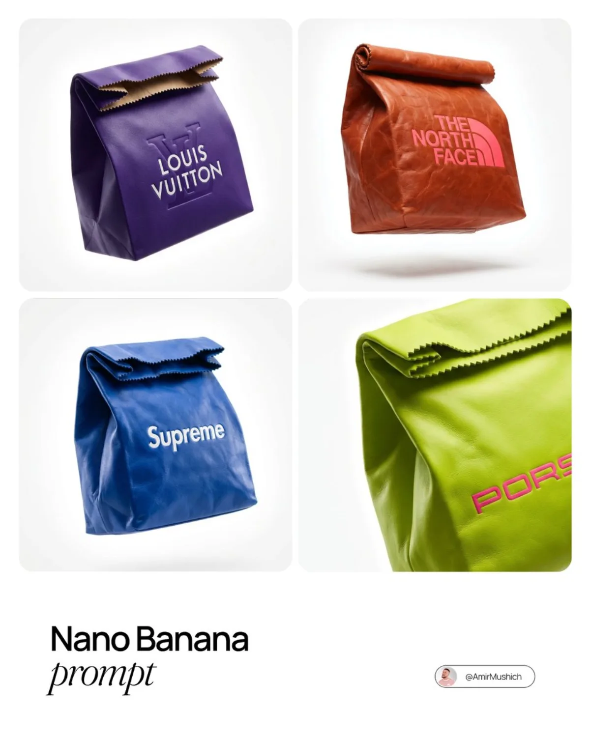 Leather Bag with Fast Food Brand Logo: A Stylized Take