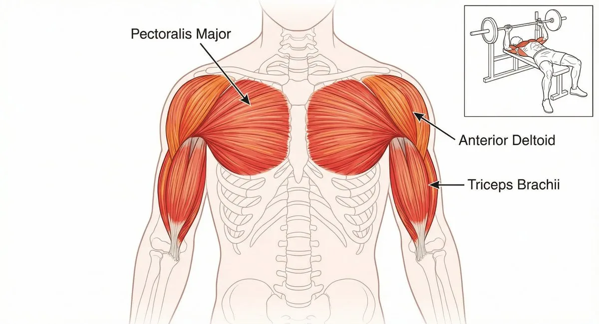 Bench press muscles diagram - Crafted Style