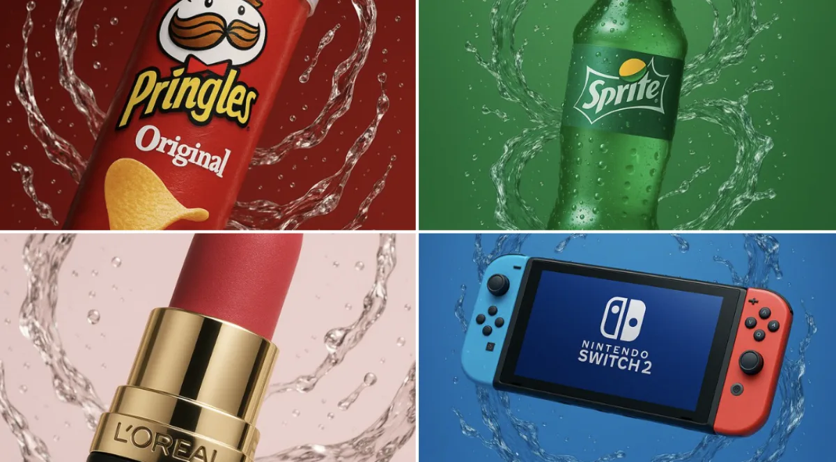 Brand Product Surrounded by Elegant Water Swirls