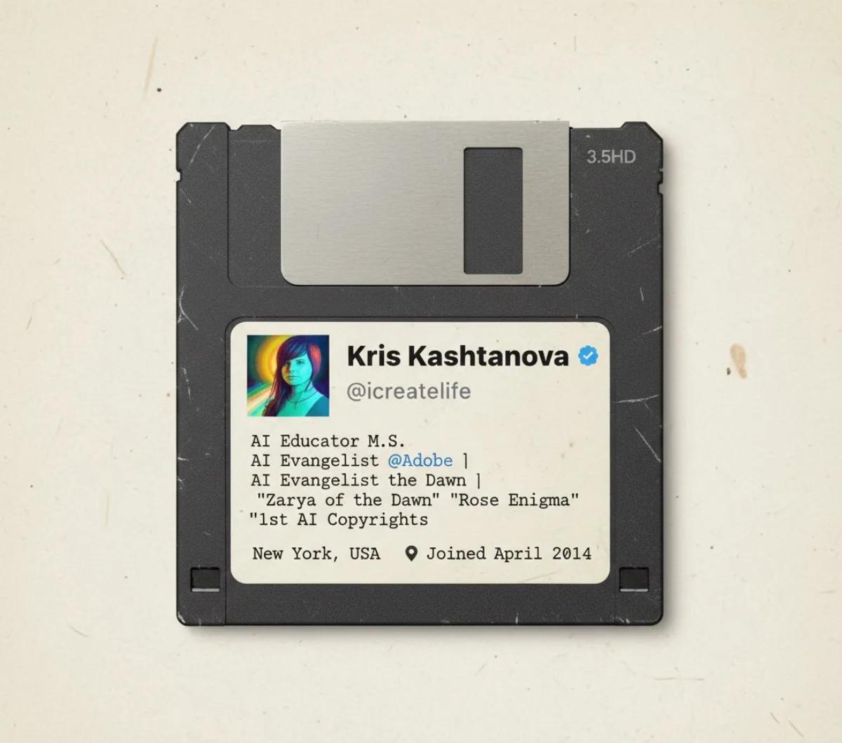 A Modern 90S Floppy Disk X Account