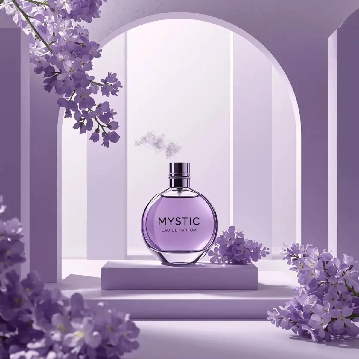Ultra-realistic perfume bottle product photography - Curated Style