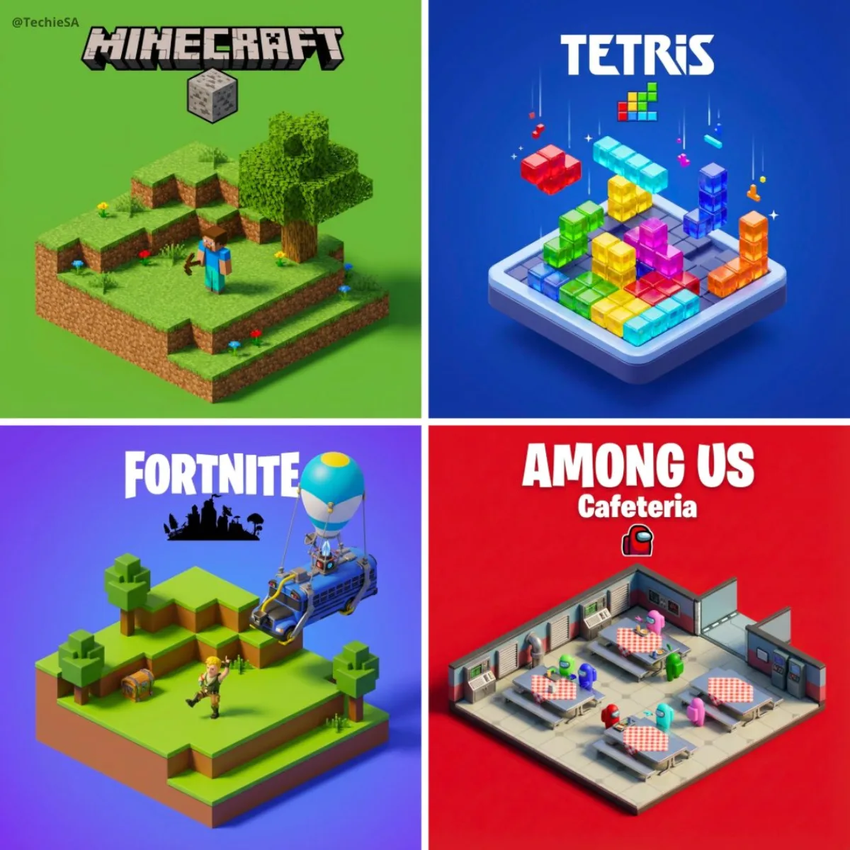 Miniature Game World Isometric Cartoon Scene: A Editorial Take