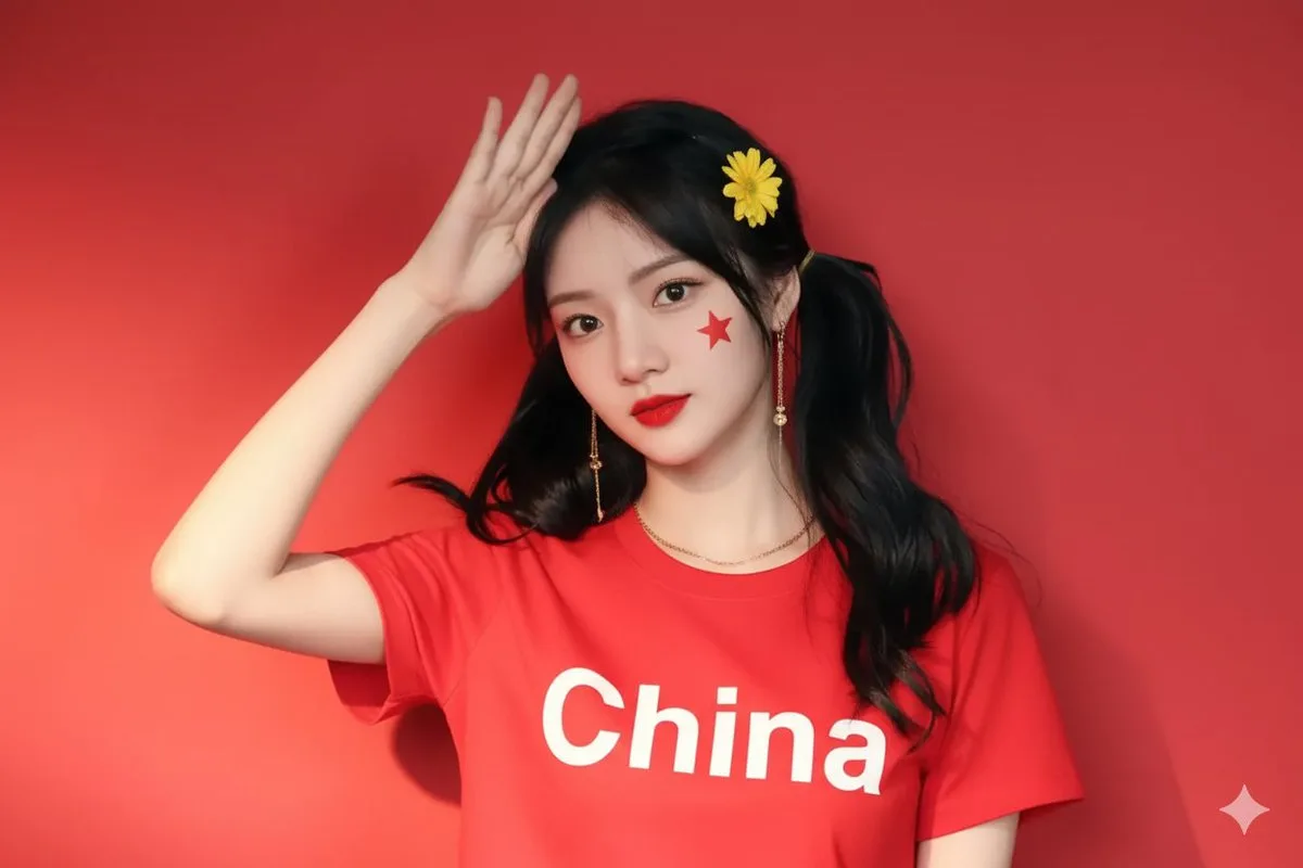 Chinese Red Selfie