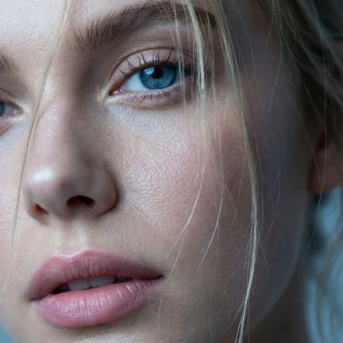 Extreme Macro Portrait with Cinematic Blue Tones: A Curated Take