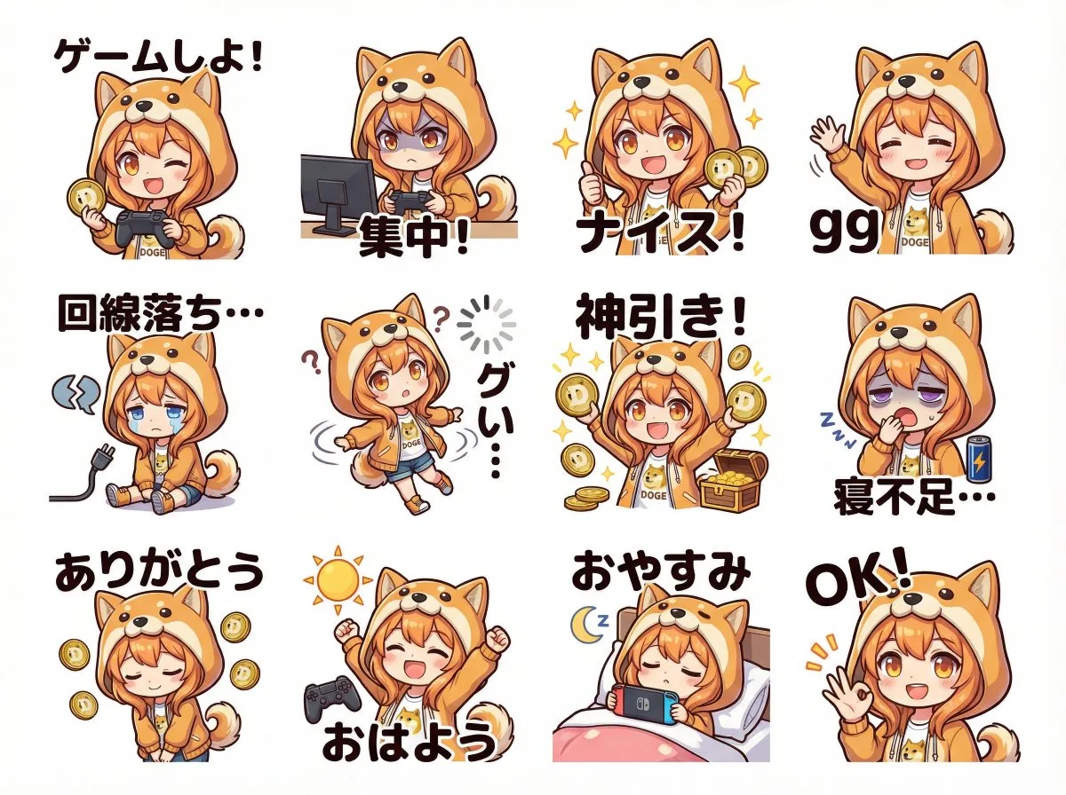 Deformed LINE stamp set from character: A Crafted Take