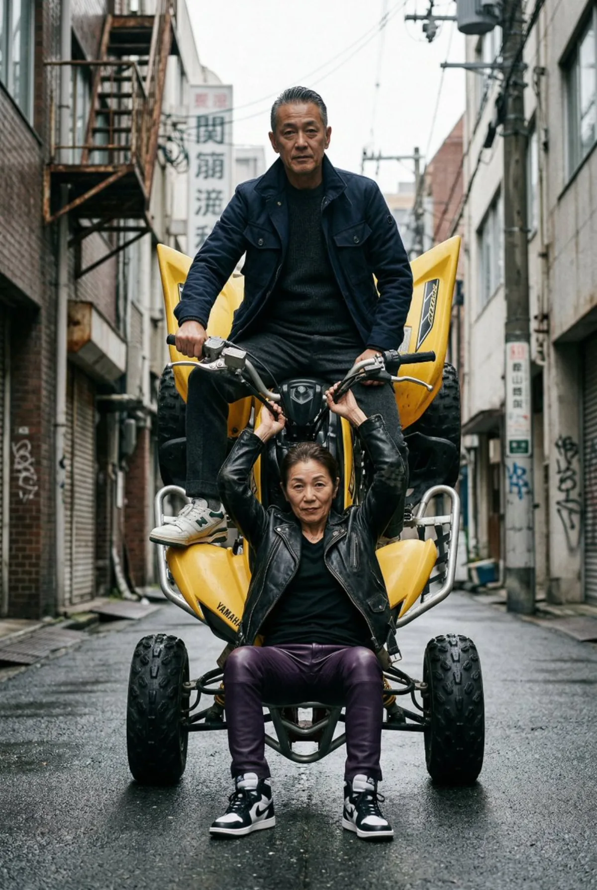 匠心风Urban Quad Bike Wheelie with Stylish Riders