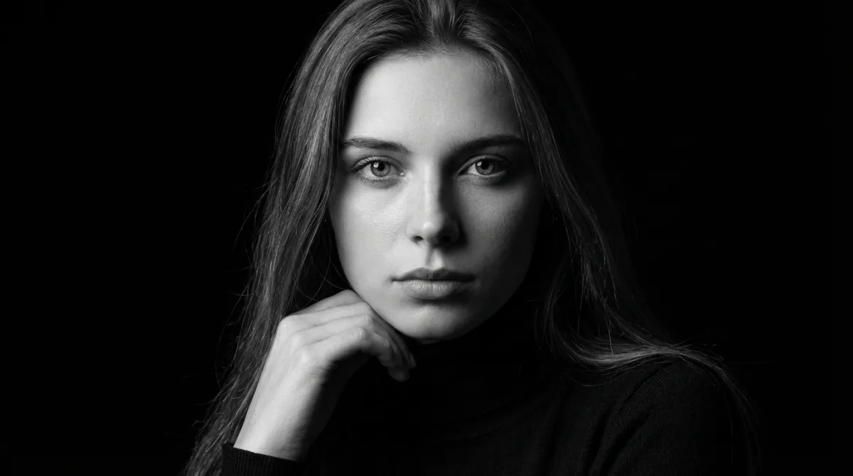 Hero Ultra-realistic Cinematic Monochrome Portrait Photography