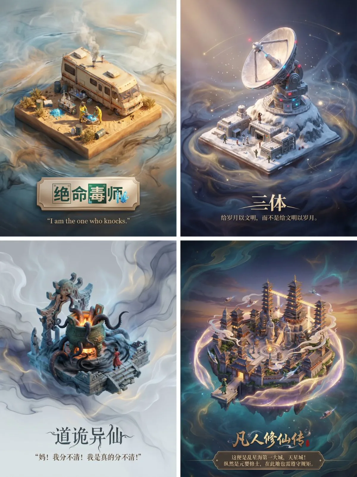 3D Isometric Miniature Poster (Curated)