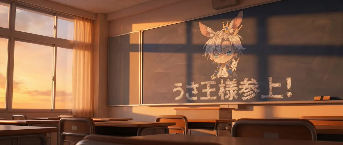 A Curated Chalkboard art rabbit king prompt