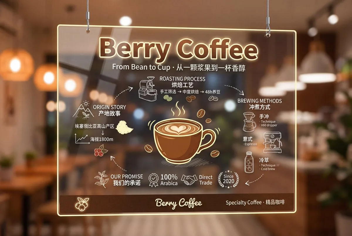 Acrylic Hand-Painted Brand Display Sign