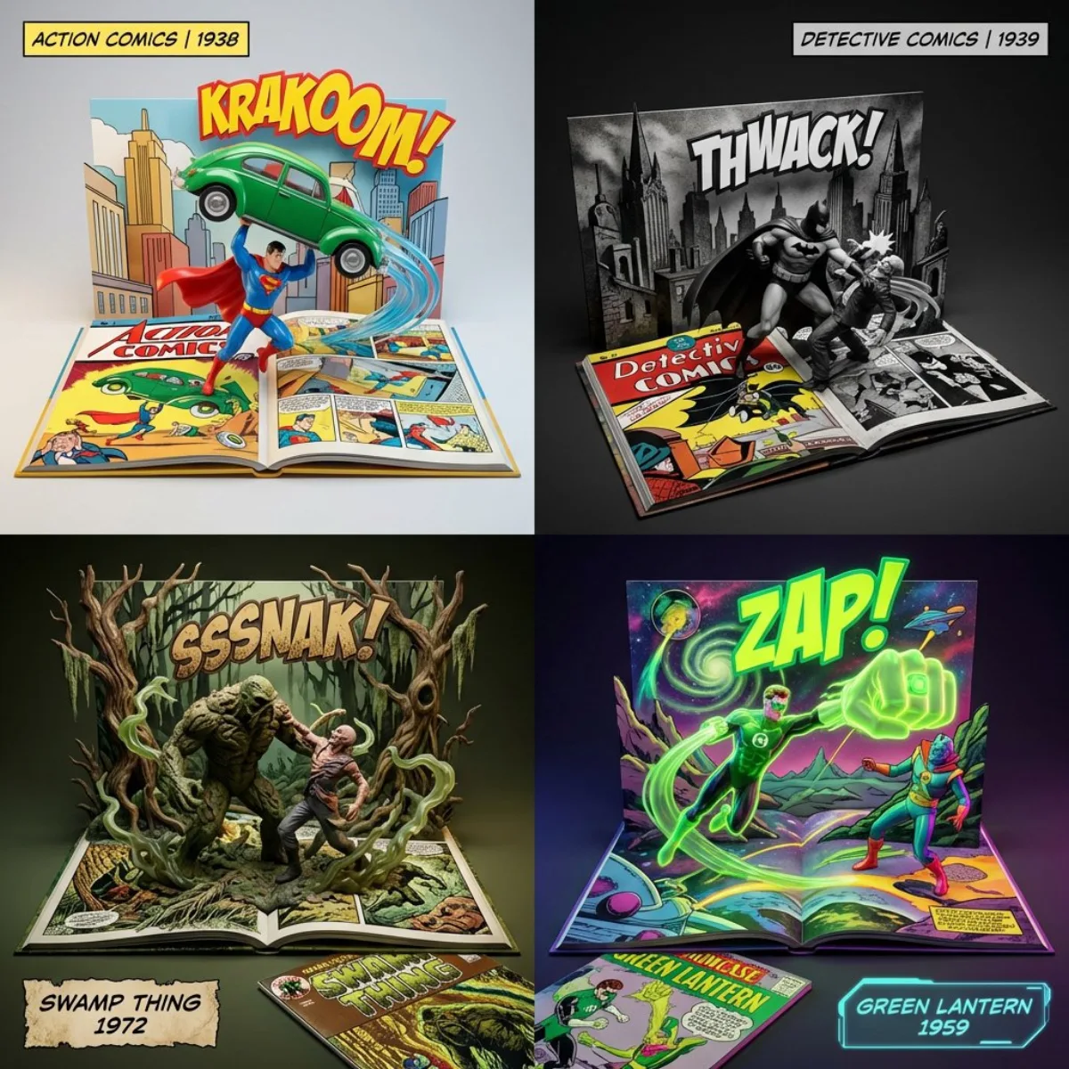 Comic Book Diorama with 3D Toys and SFX: A Studio-Grade Take
